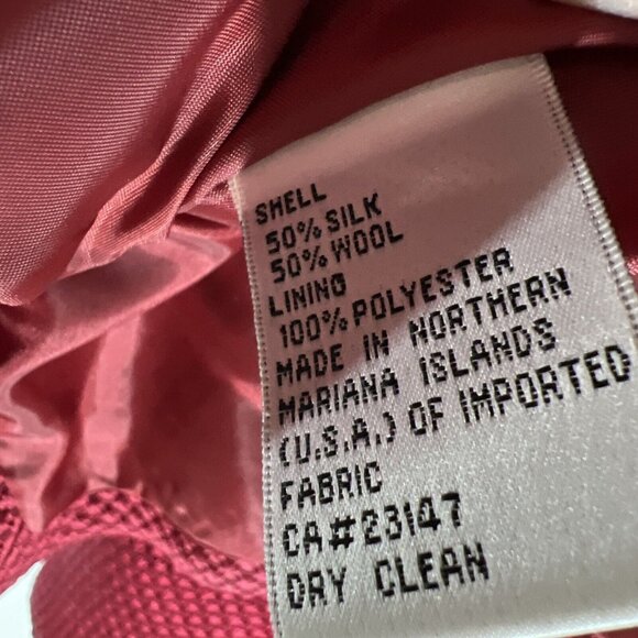 Talbots Women's Blazer Jacket Size 12 Solid Red Silk Wool Long Sleeve New Tags - Picture 7 of 9